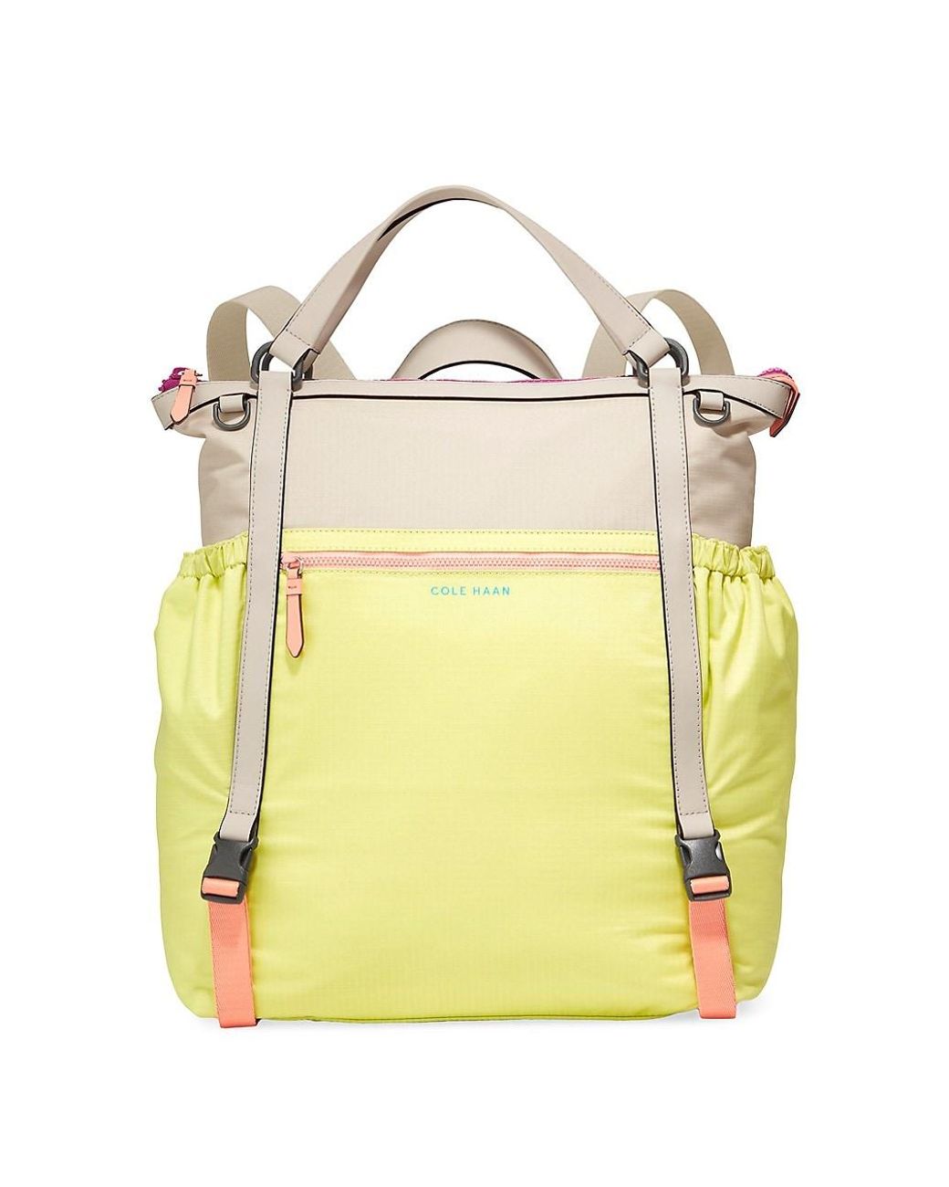 Cole Haan Performance Nylon Backpack in Yellow Lyst