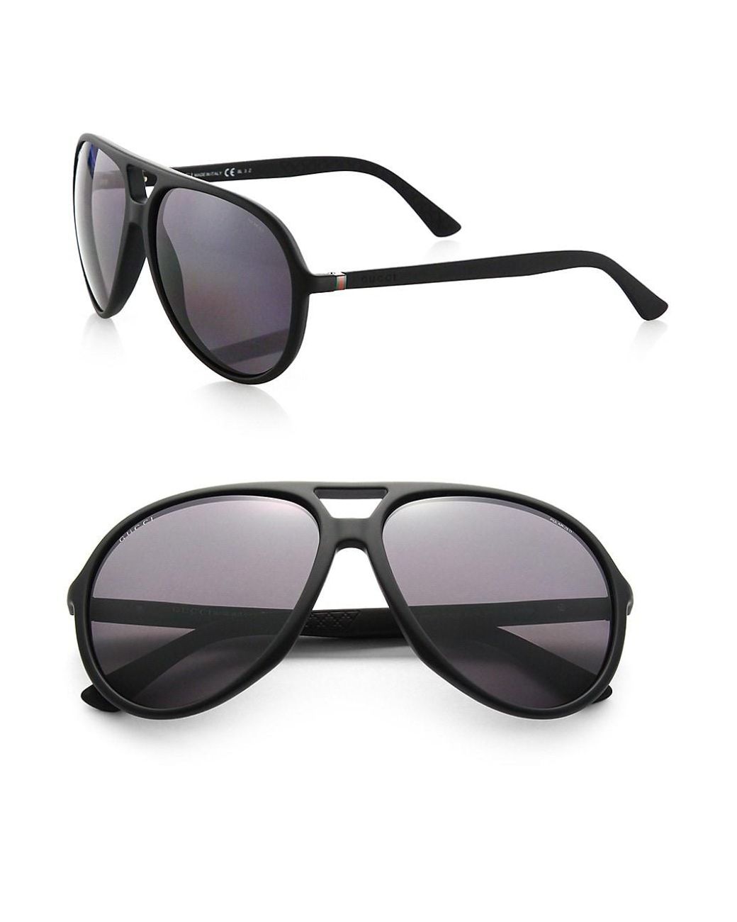 Gucci 61mm Aviator Sunglasses in Black for Men Lyst