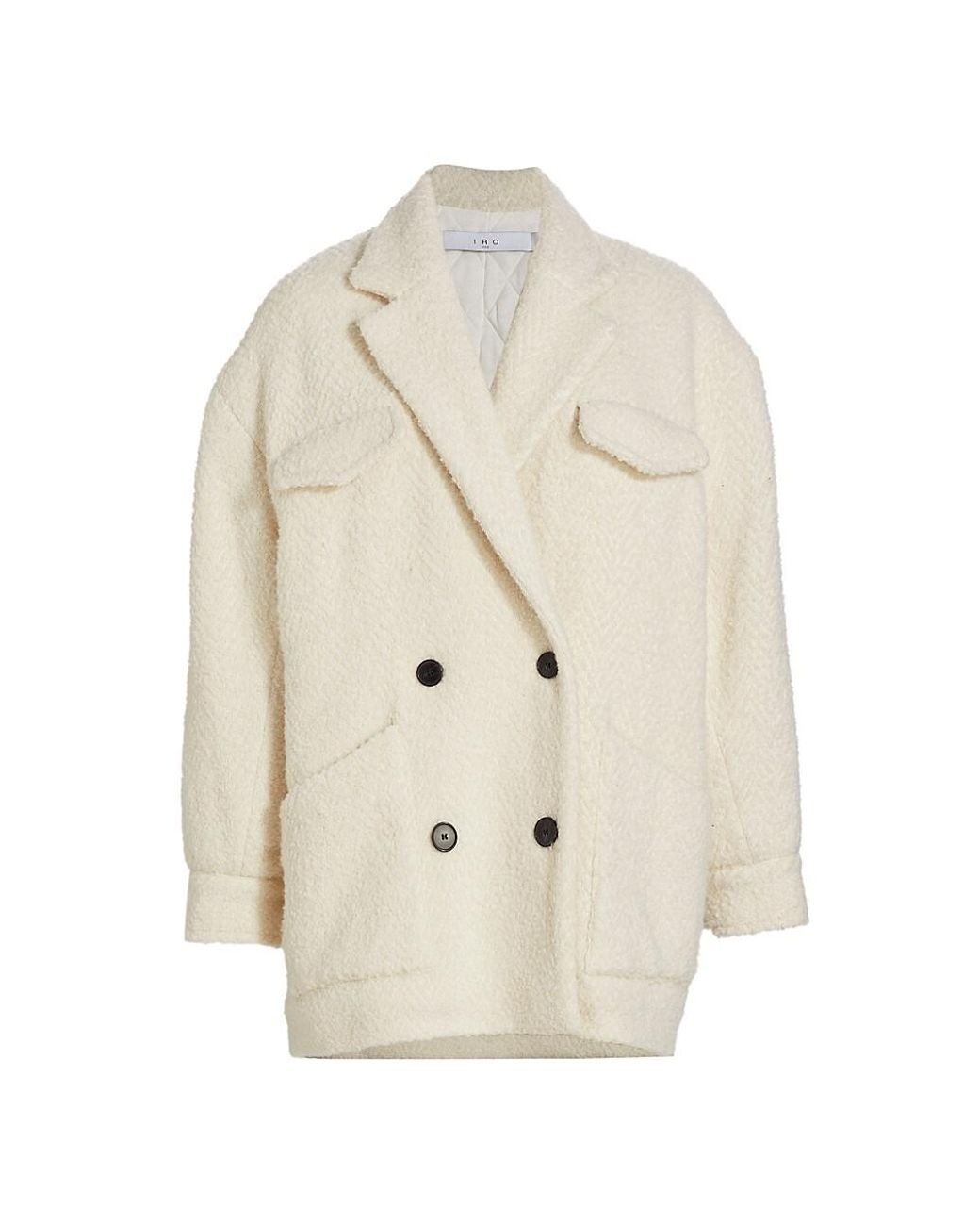 IRO Kayao Wool Blend Coat in Ecru (White) Lyst