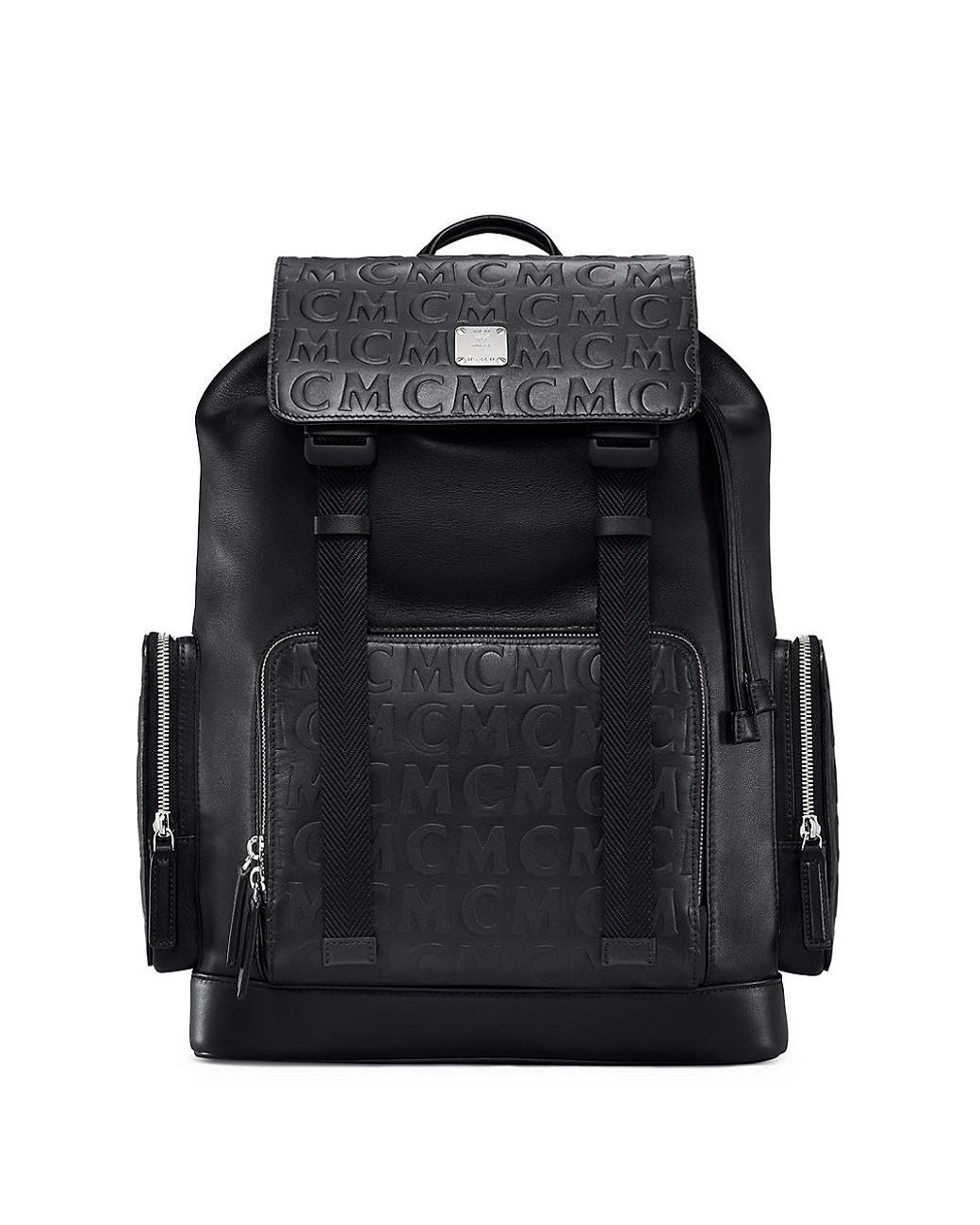 MCM Brandenburg Monogram Visetos Logoembossed Leather Backpack in