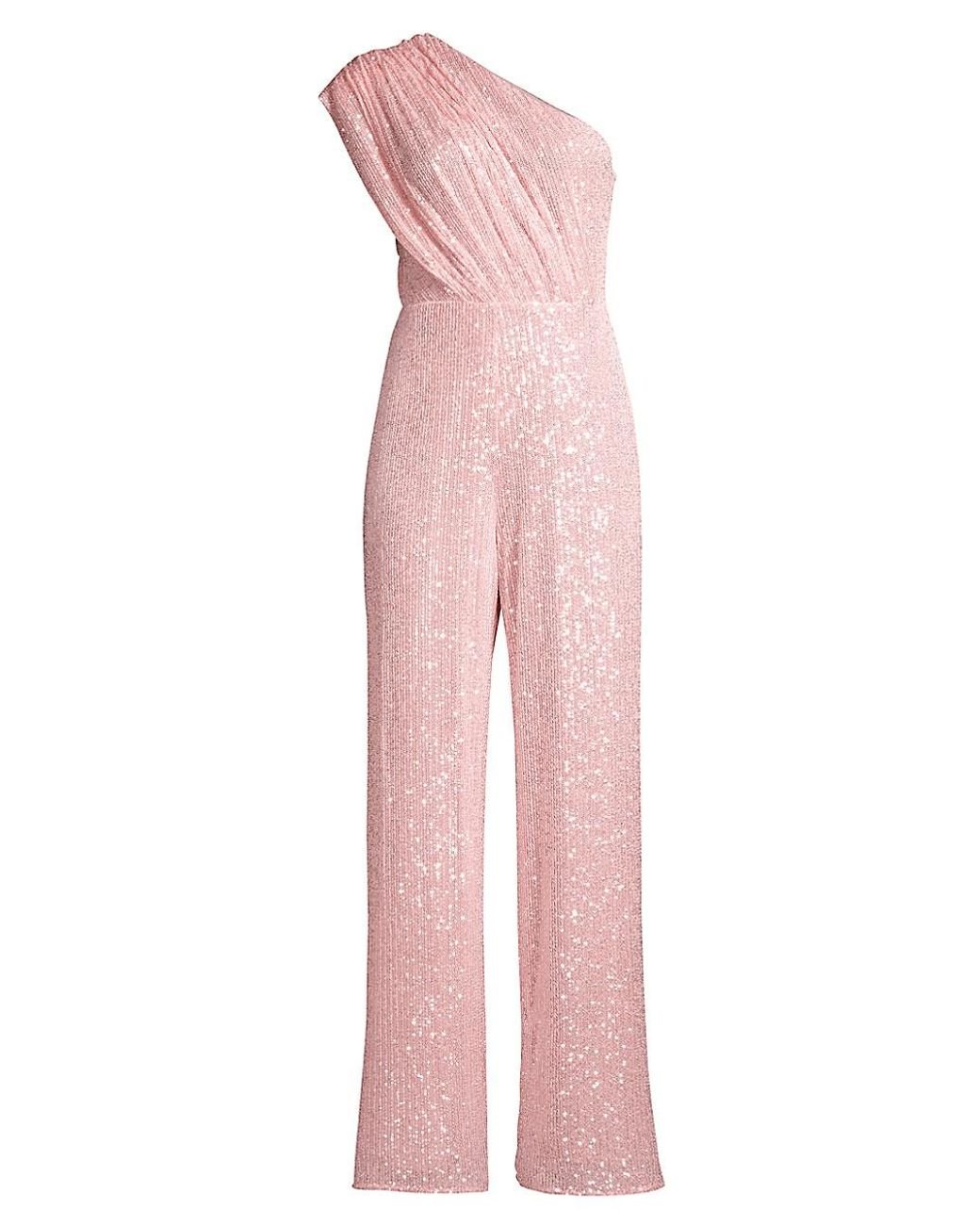 Jay Godfrey Georgia Sequin Jumpsuit in Pink | Lyst