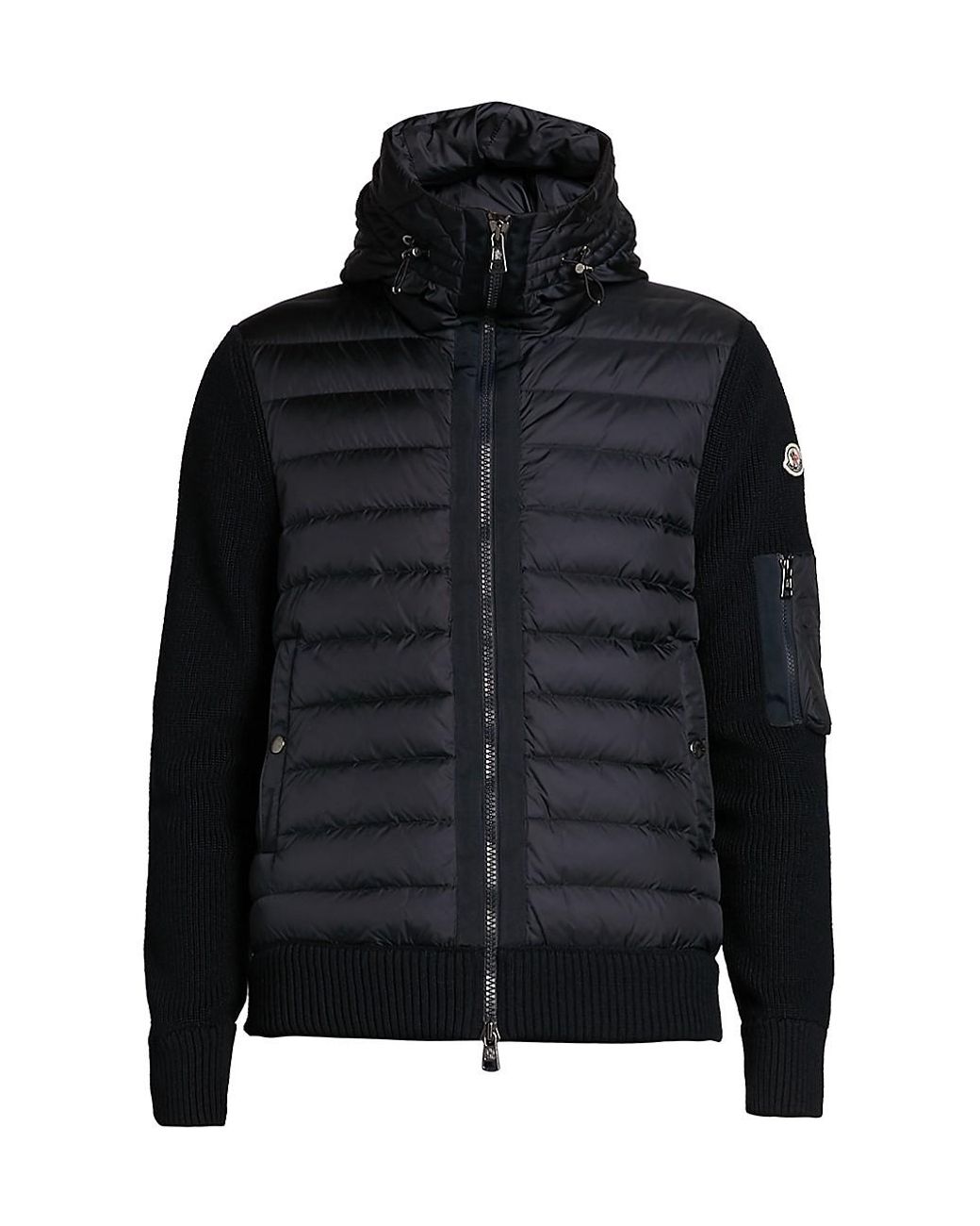 Moncler Wool-blend Knit-sleeve Quilted 