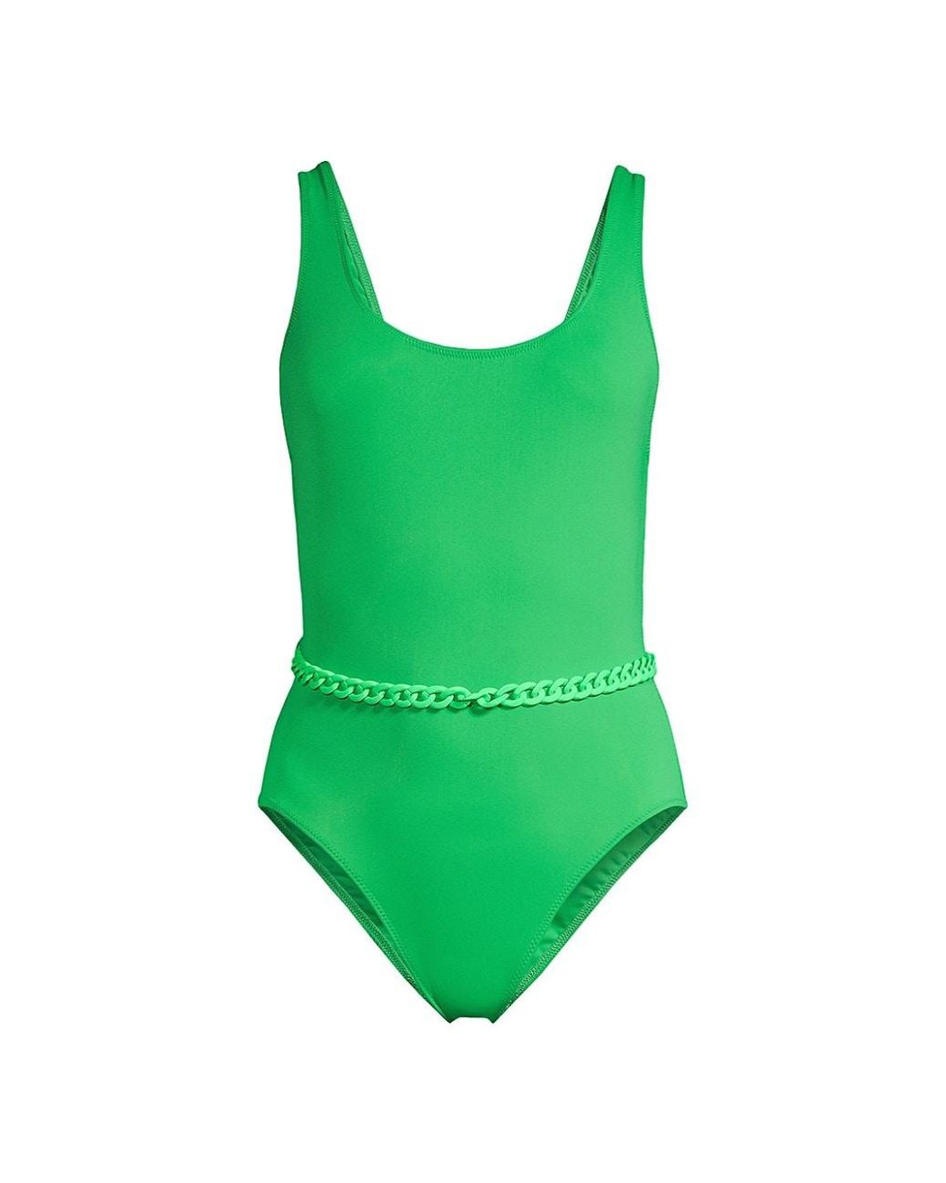 Solid & Striped Annemarie Belted Onepiece Swimsuit in Green Lyst
