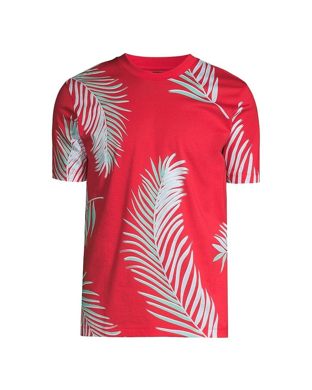 BOSS by HUGO BOSS Tiburt 295 Cotton T-shirt in Bright Red (Red) for Men ...
