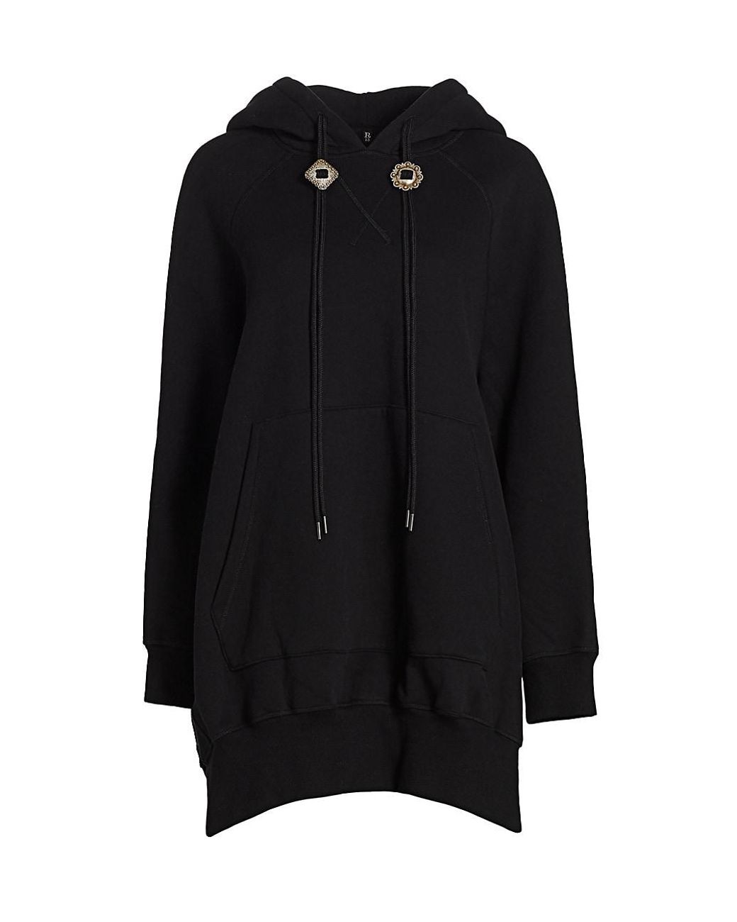 R13 Synthetic Oversized Cape Hoodie in Black - Lyst