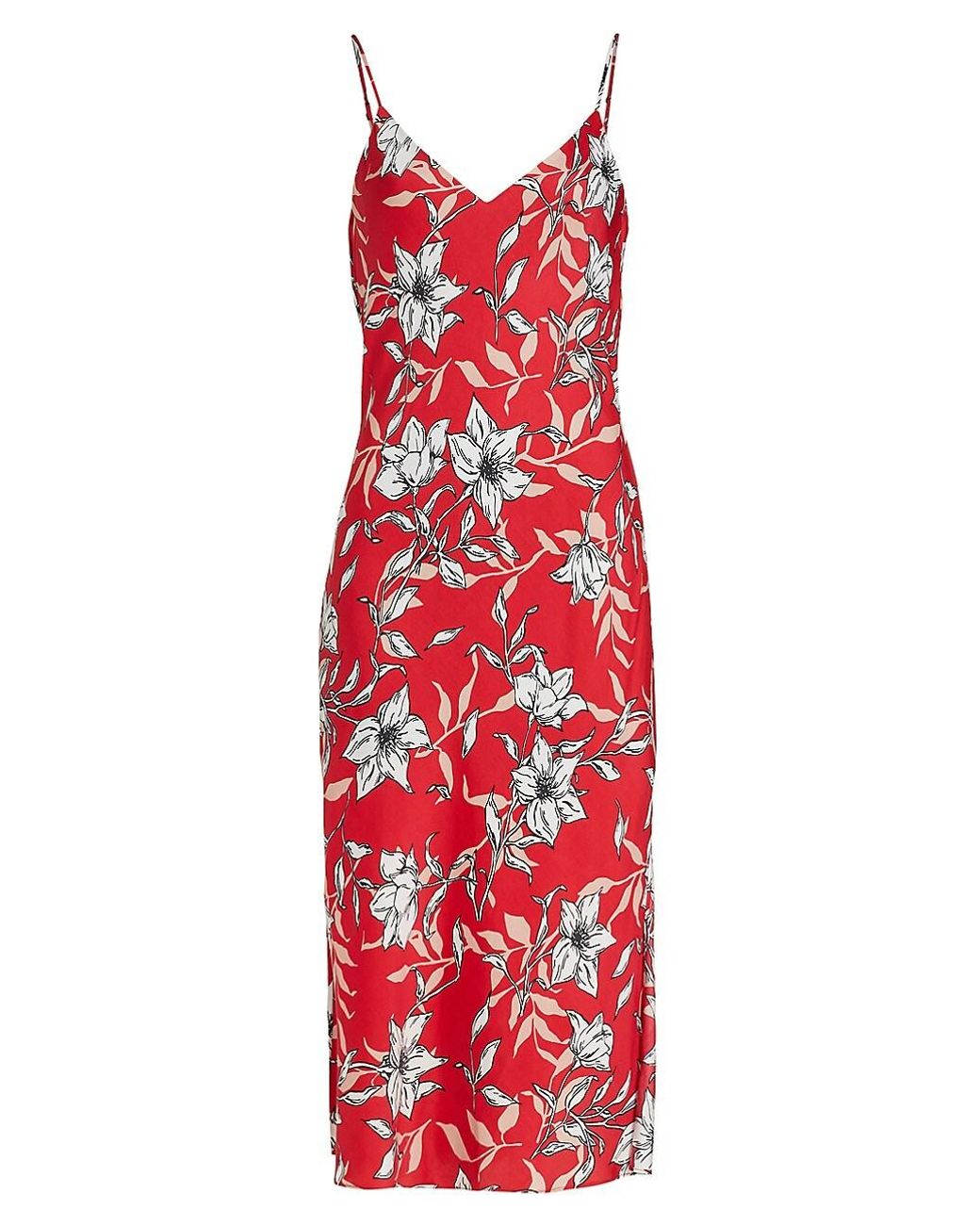 Rag & Bone Mallory Floral Slip Dress in Red | Lyst