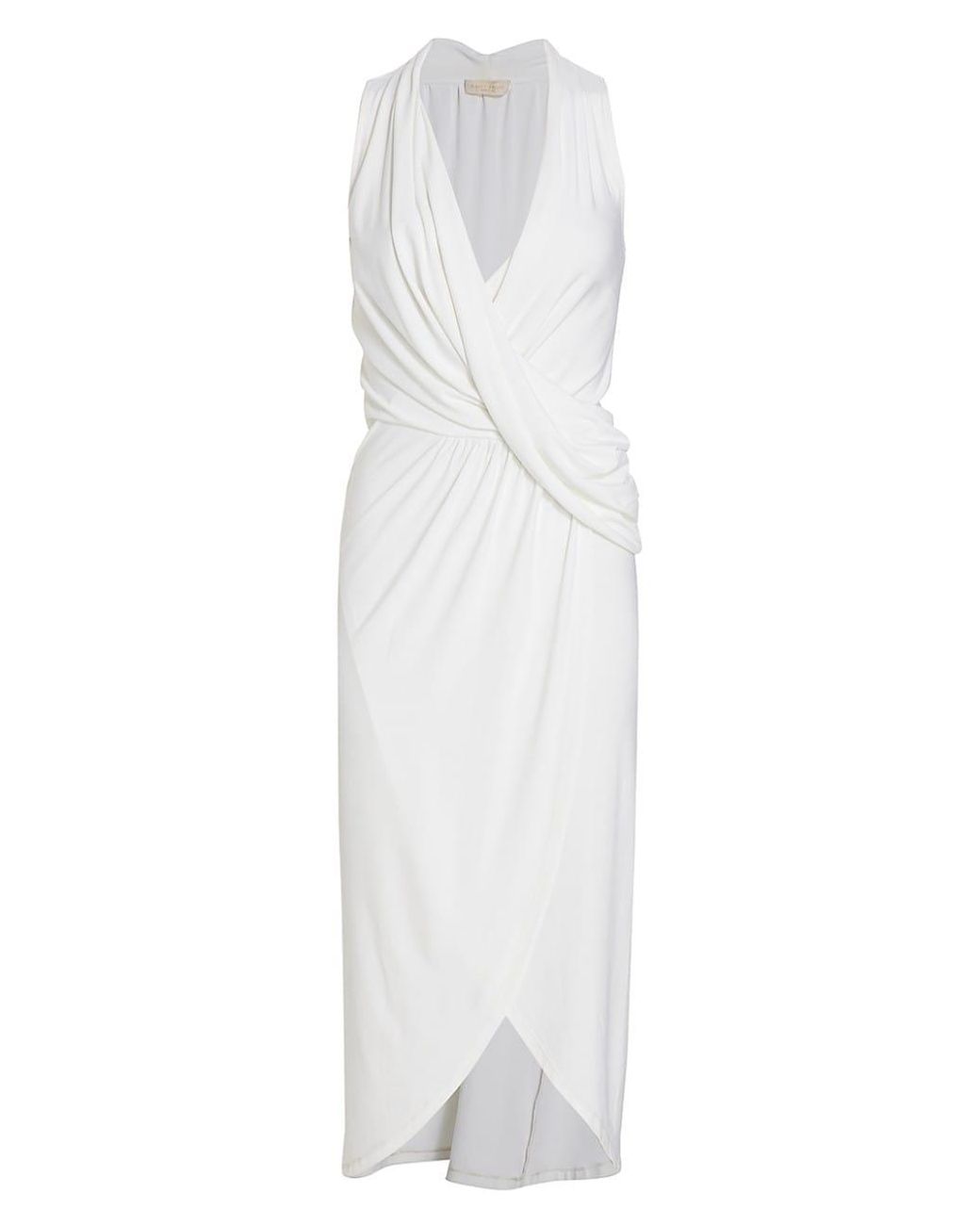 Ramy Brook Monaco Draped Midi-dress in White | Lyst