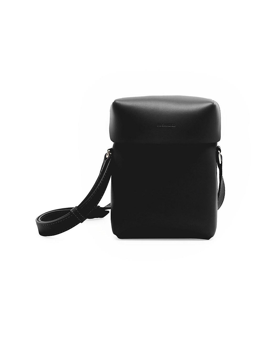 Jil Sander Lid Small Leather Crossbody Bag in Black for Men Lyst