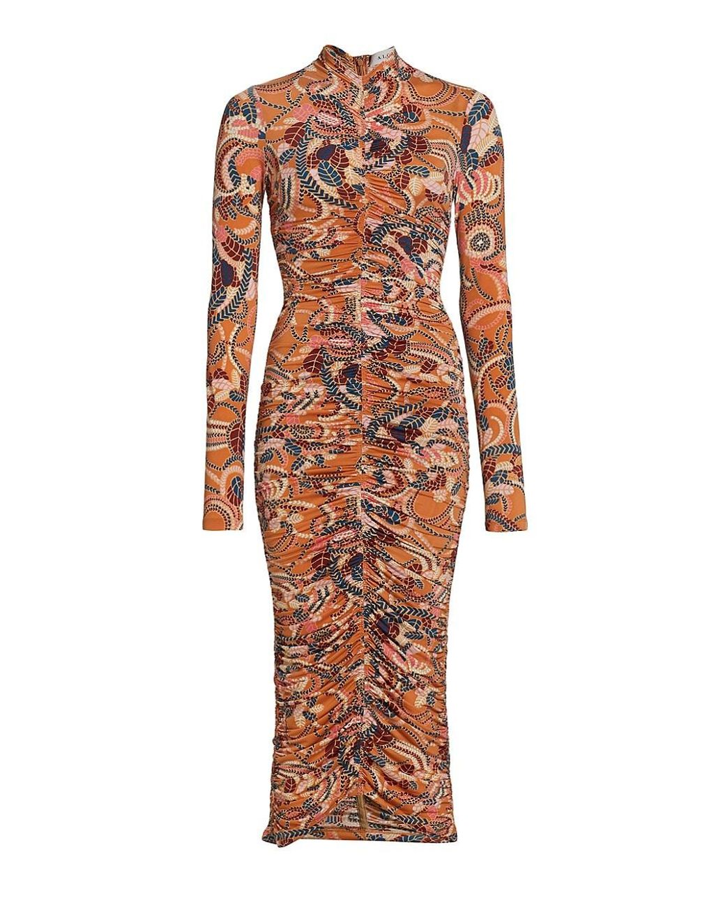 A.L.C. Ansel Ruched Bodycon Dress in Brown | Lyst