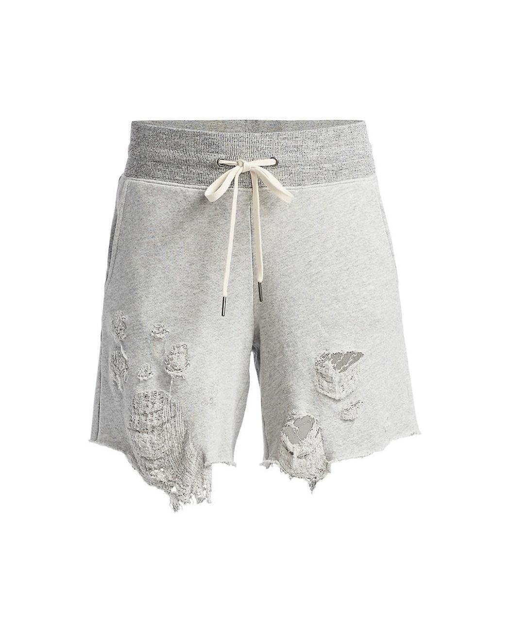 n:PHILANTHROPY Cotton Coco Distressed Shorts in Heather Grey (Gray) - Lyst