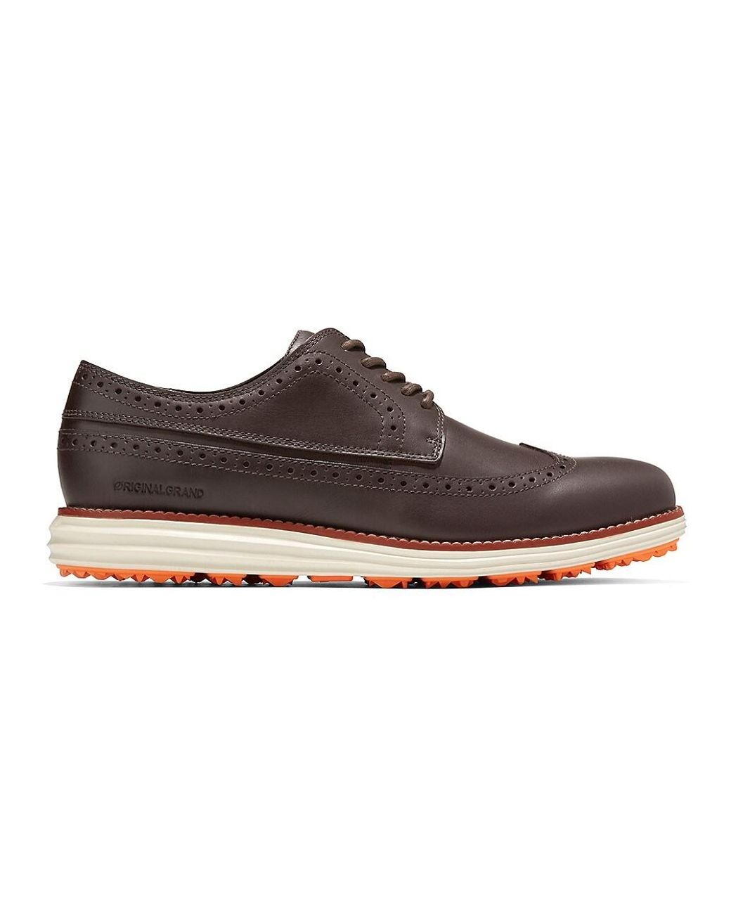 Cole Haan Wingtip Oxford Golf Shoes in Brown for Men Lyst