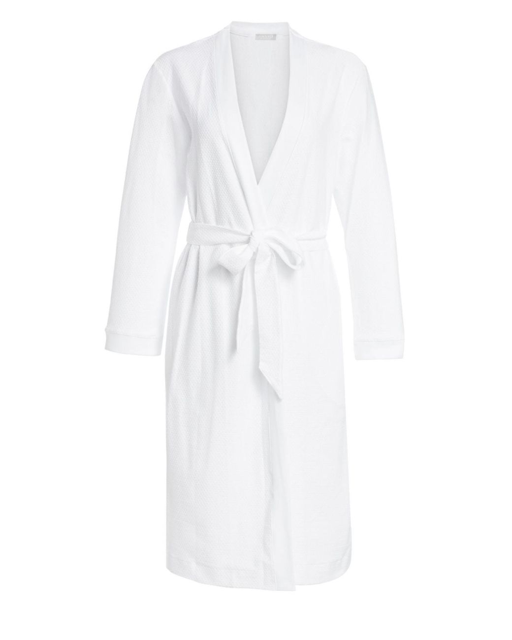 Hanro Cotton Pique Robe in White - Lyst