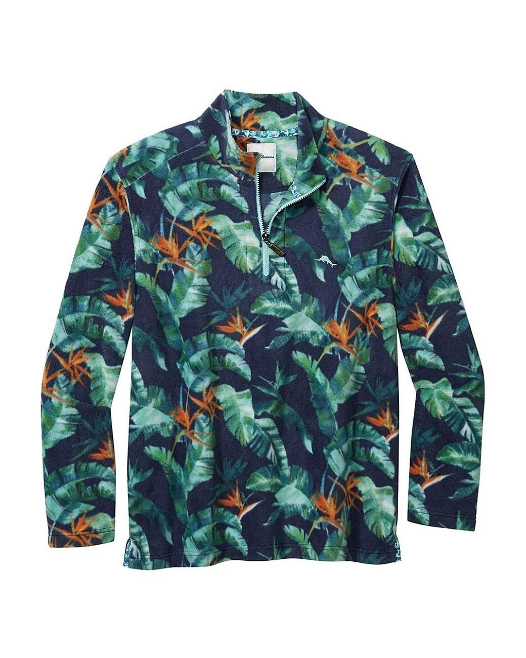 Tommy Bahama Cloud Peak Half-zip Shirt in Green for Men | Lyst