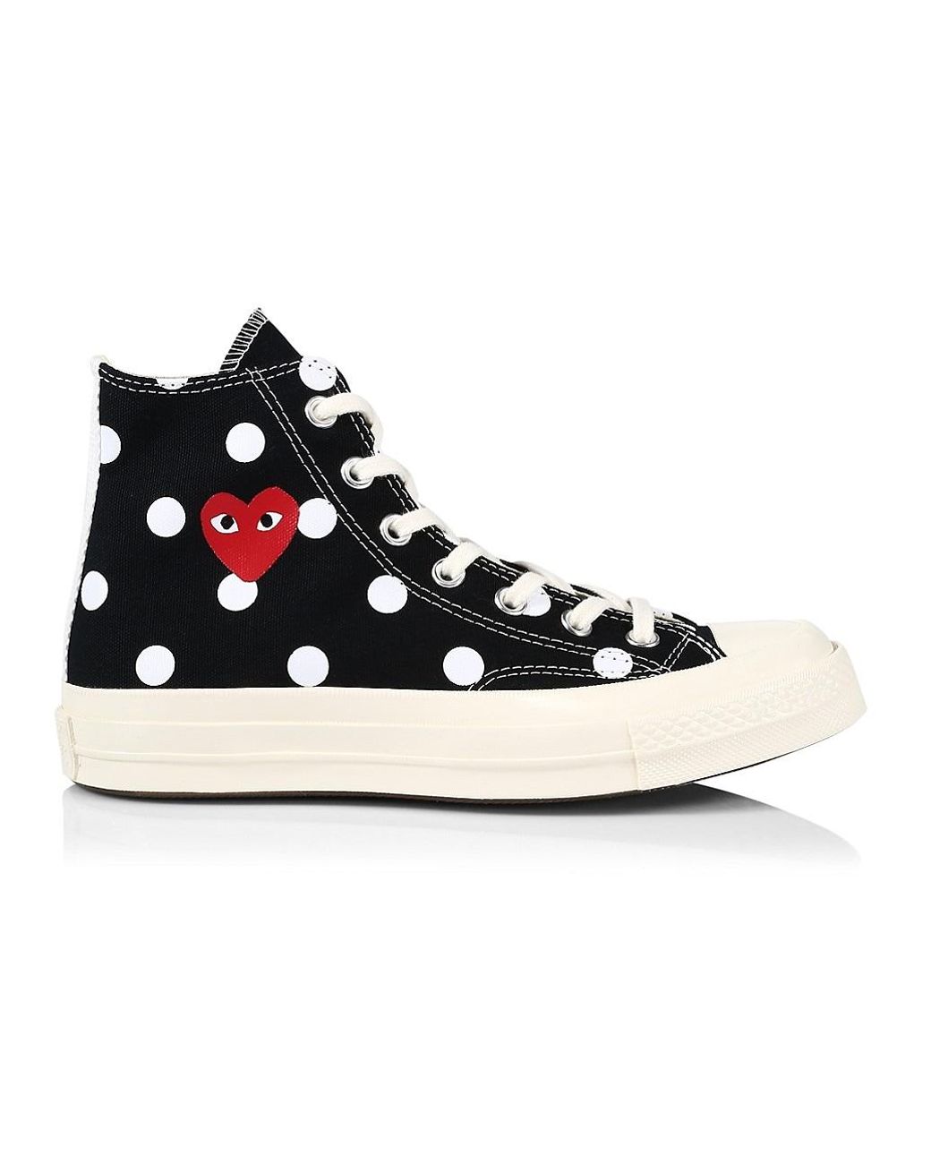 polka dot comme de garcon converse