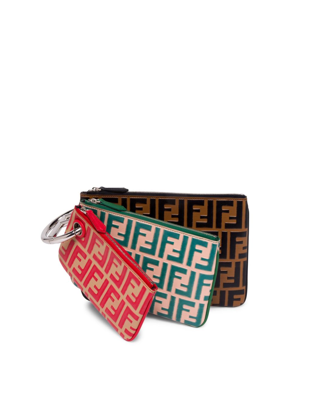 Fendi Triplette Logo Clutch Bag | Lyst