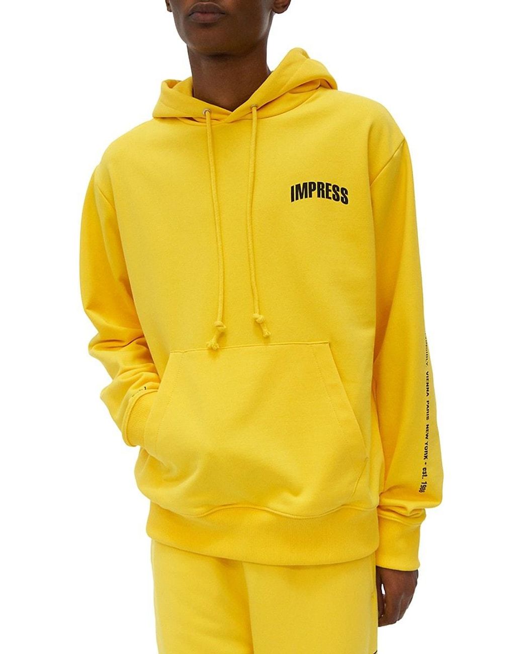 Helmut Lang Impress Hoodie in Yellow for Men | Lyst
