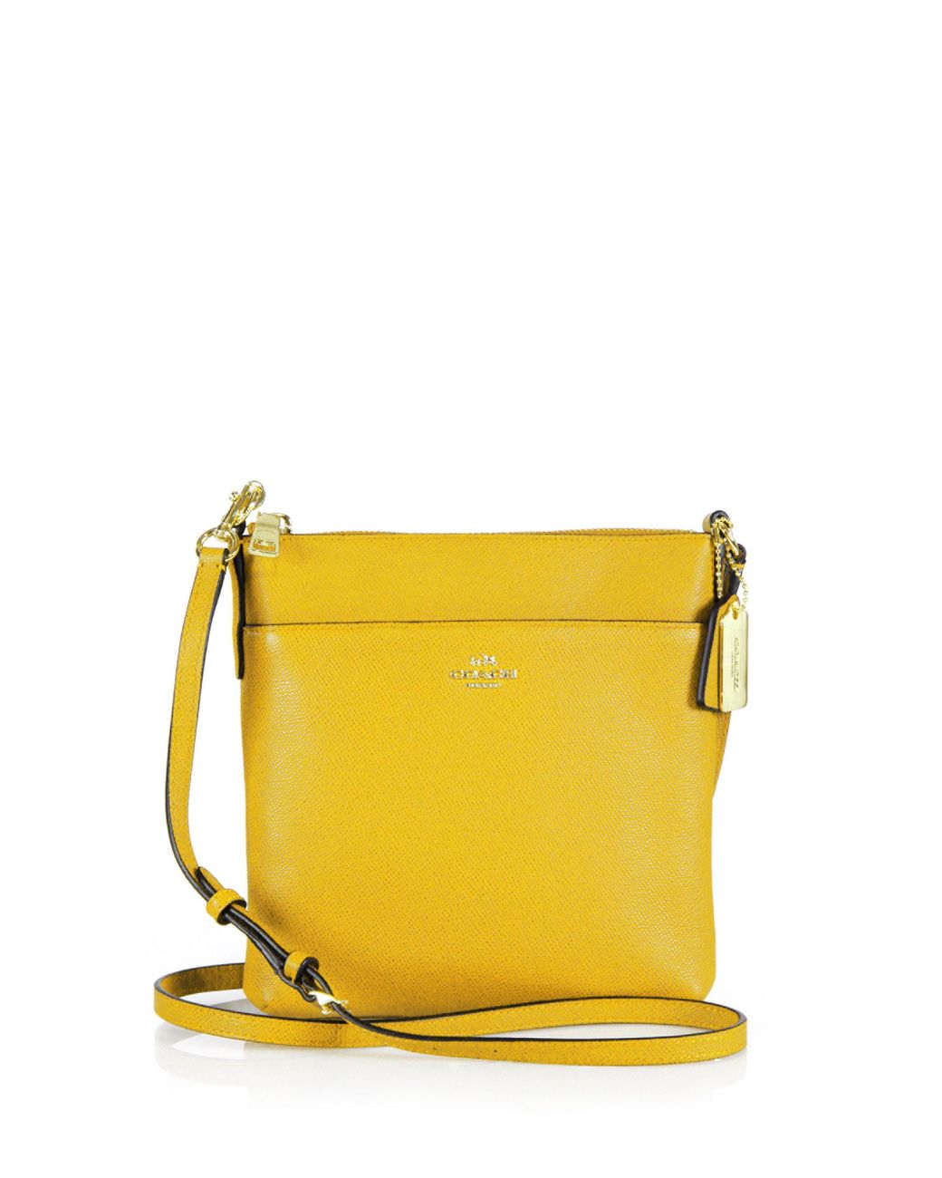 yellow coach shoulder bag
