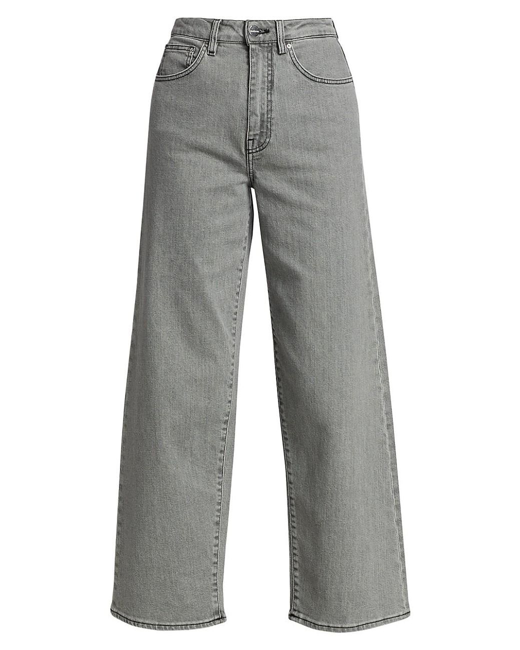 Totême Denim Flair High-rise Wide-leg Jeans in Light Grey (Gray) - Lyst