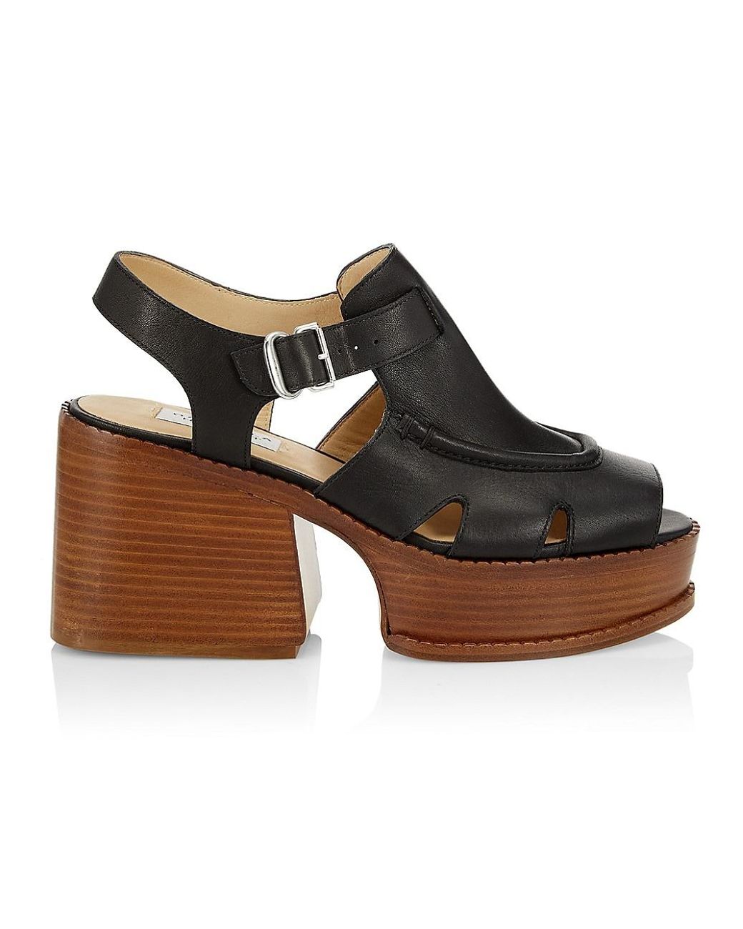 Gabriela Hearst Laric 90mm Leather Platform Sandals in Brown | Lyst