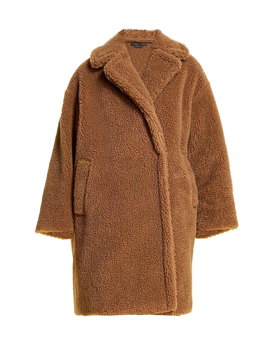 Marina Rinaldi Tabula Camel Wool Teddy Coat - Lyst