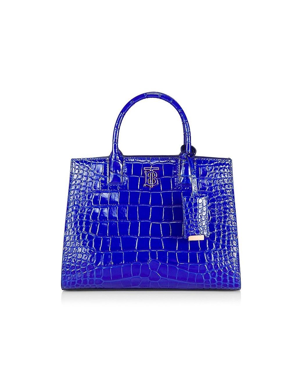 Burberry Mini Frances Croc-Effect Leather Tote