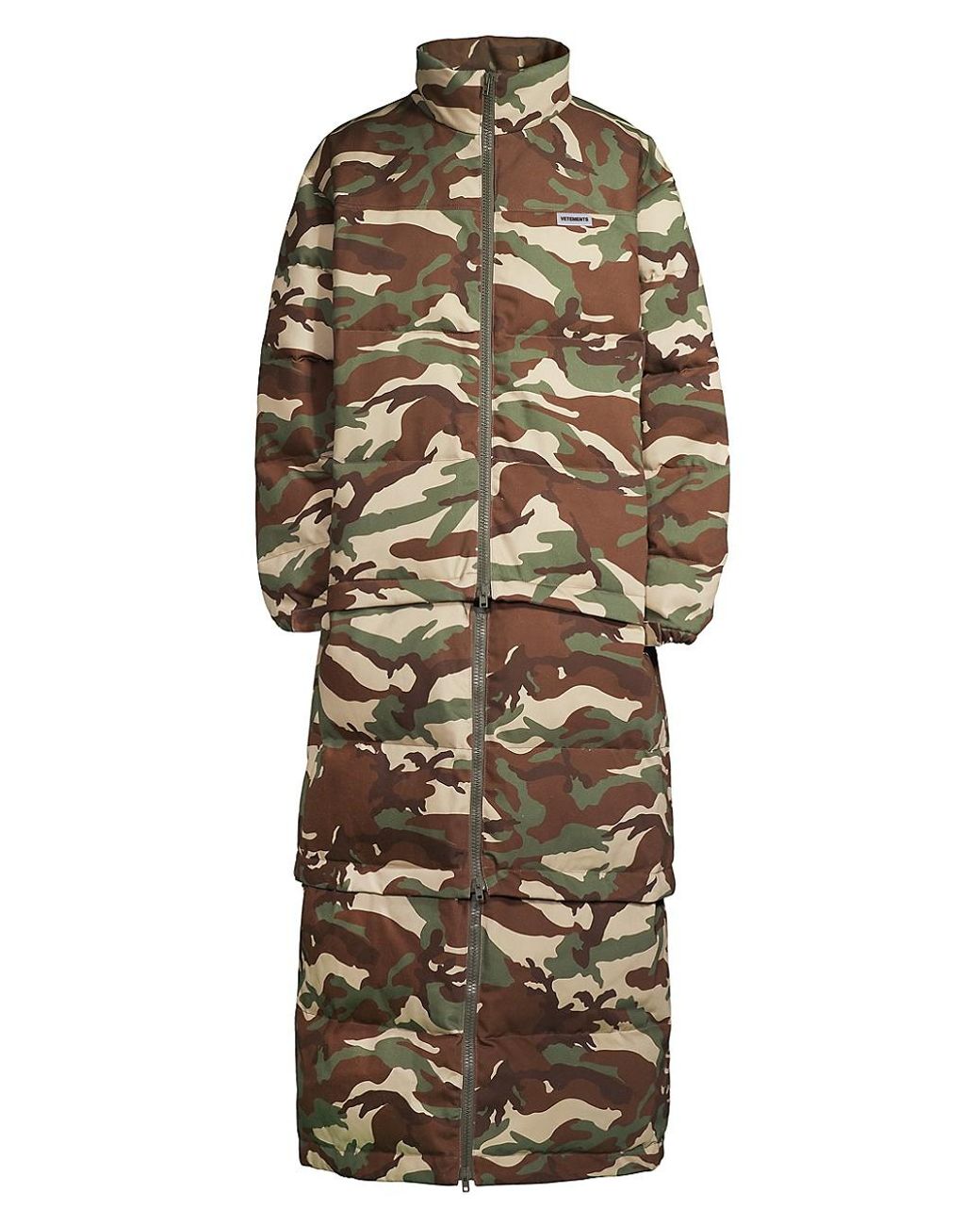 Vetements Camo Transformer Puffer Coat for Men | Lyst