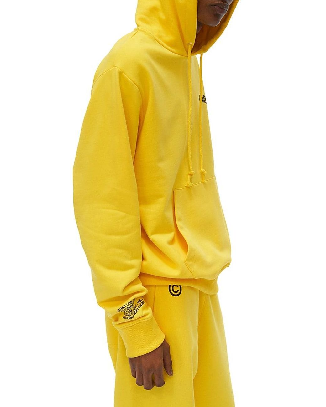 Helmut Lang Impress Hoodie in Yellow for Men | Lyst