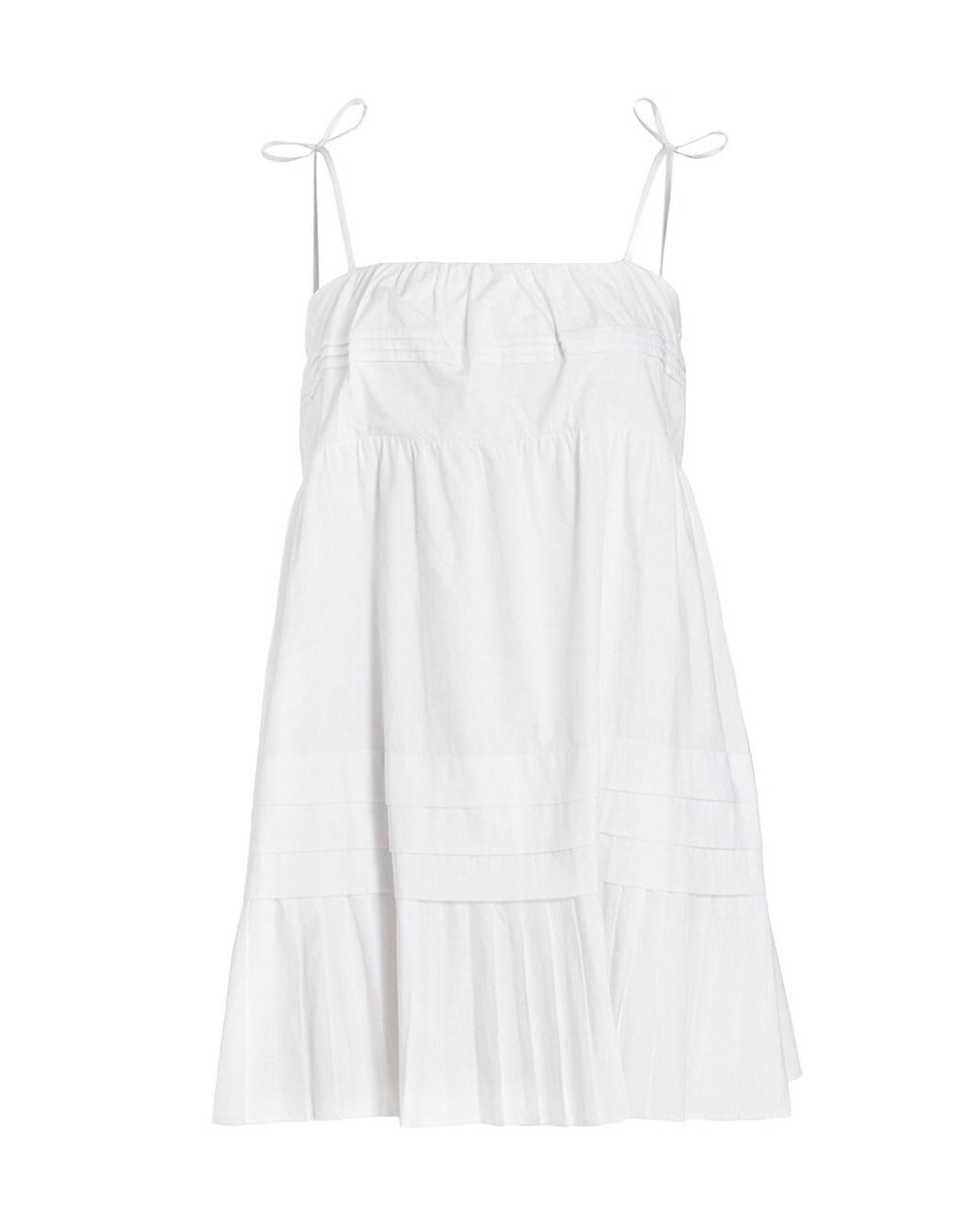 Ramy Brook Cotton Everly Tie-shoulder Babydoll Dress in White | Lyst