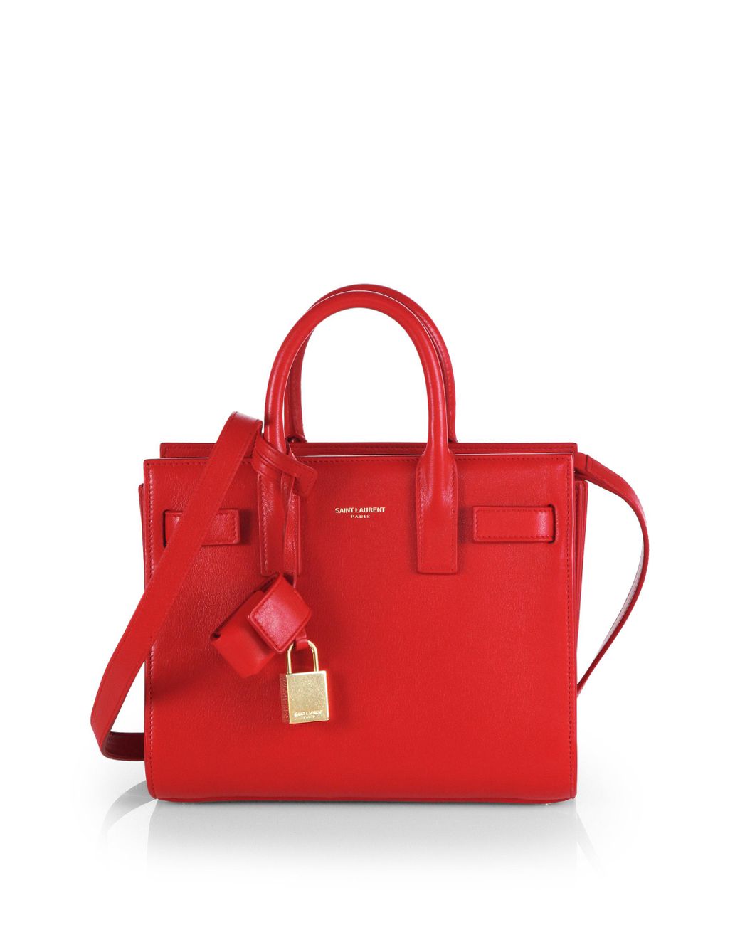 Sac de jour leather tote Saint Laurent Red in Leather - 22821766