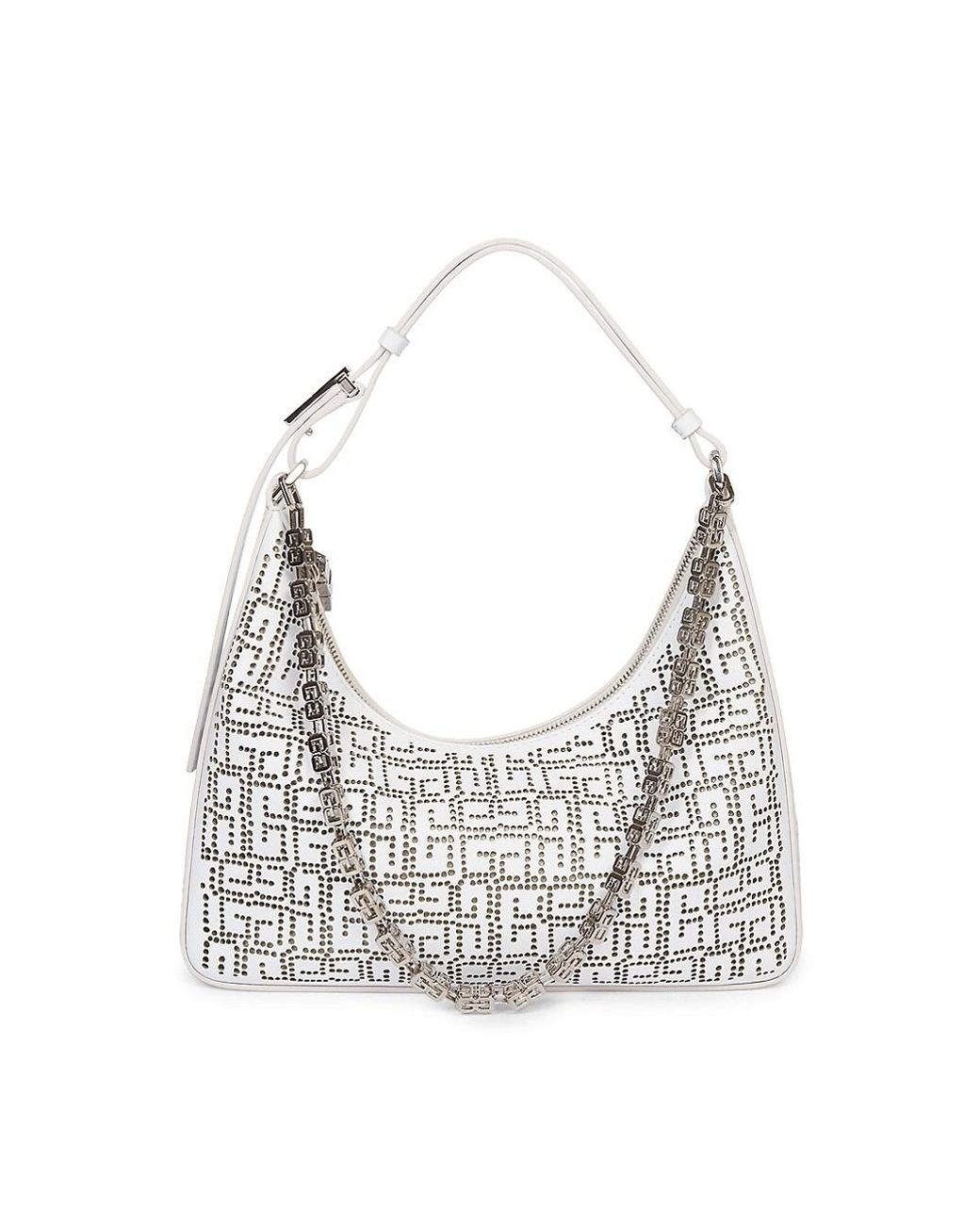 Givenchy Leather 4g Moon Cut Out Hobo Bag in Ivory (White) Lyst