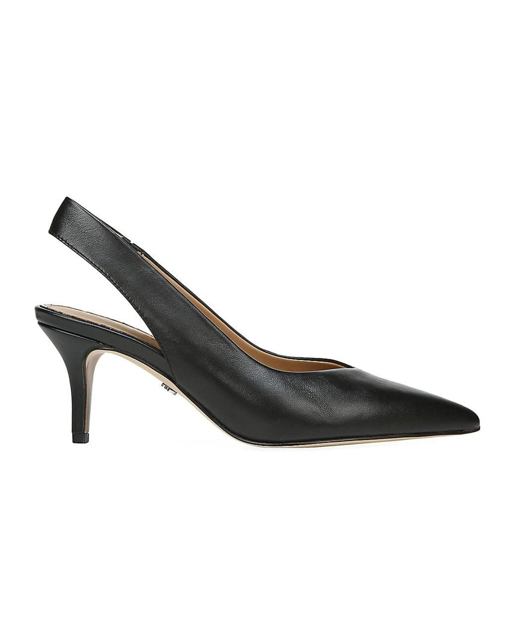 Sam Edelman Seville Leather Slingback Pumps in Black - Lyst
