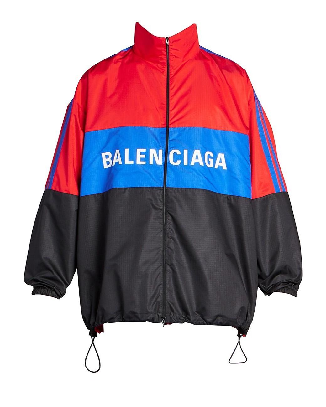 Balenciaga Colorblock Logo Track Jacket in Red for Men | Lyst