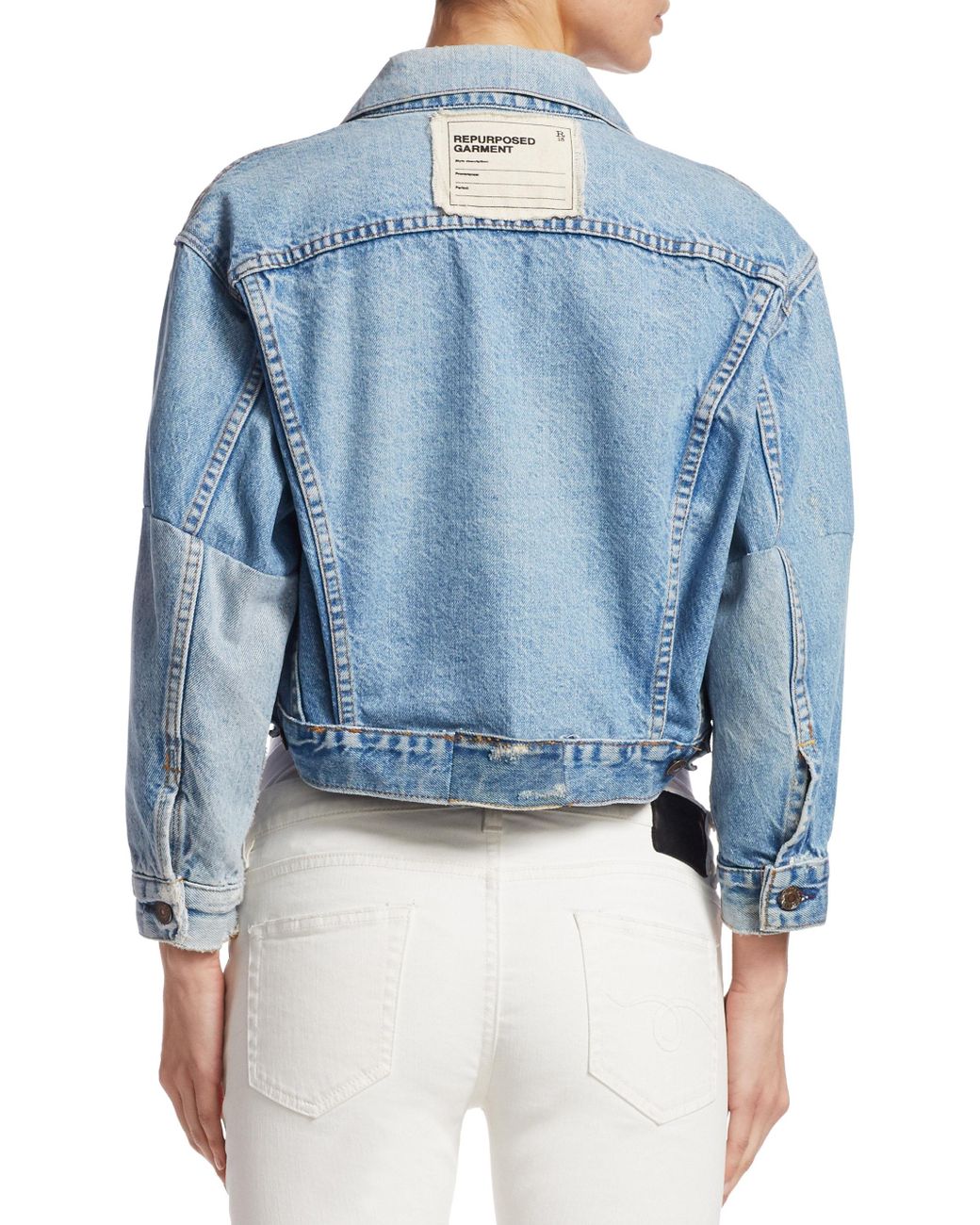 R13 Blue Oversized Cut-Off Trucker Jacket – BlackSkinny