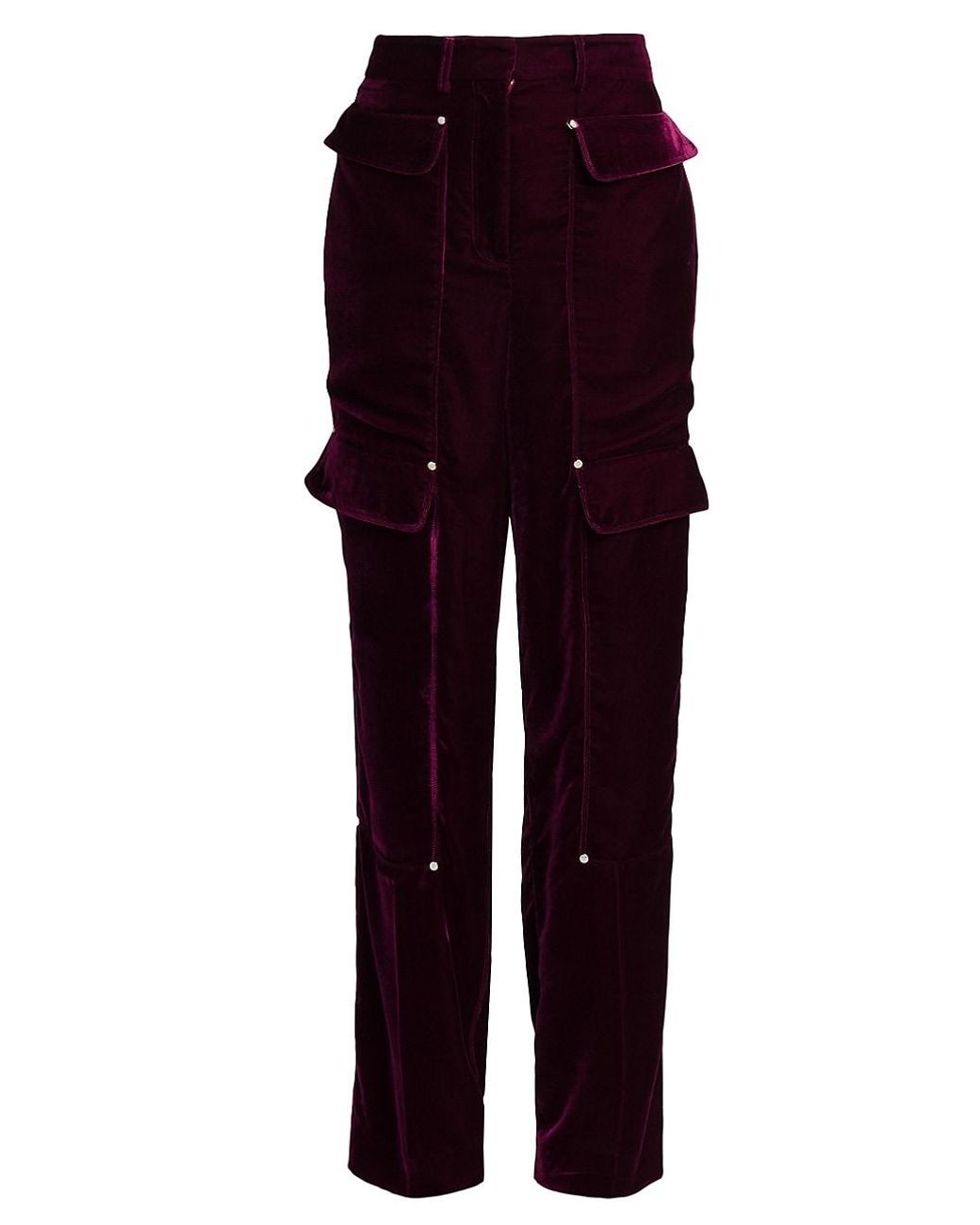 Stella McCartney Workwear Velvet Cargo Pants in Purple Lyst