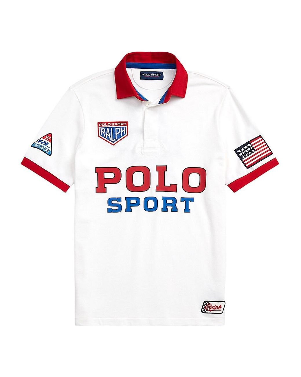 Polo Ralph Lauren Classic Fit Polo Sport Mesh Rugby Shirt in White for Men  | Lyst