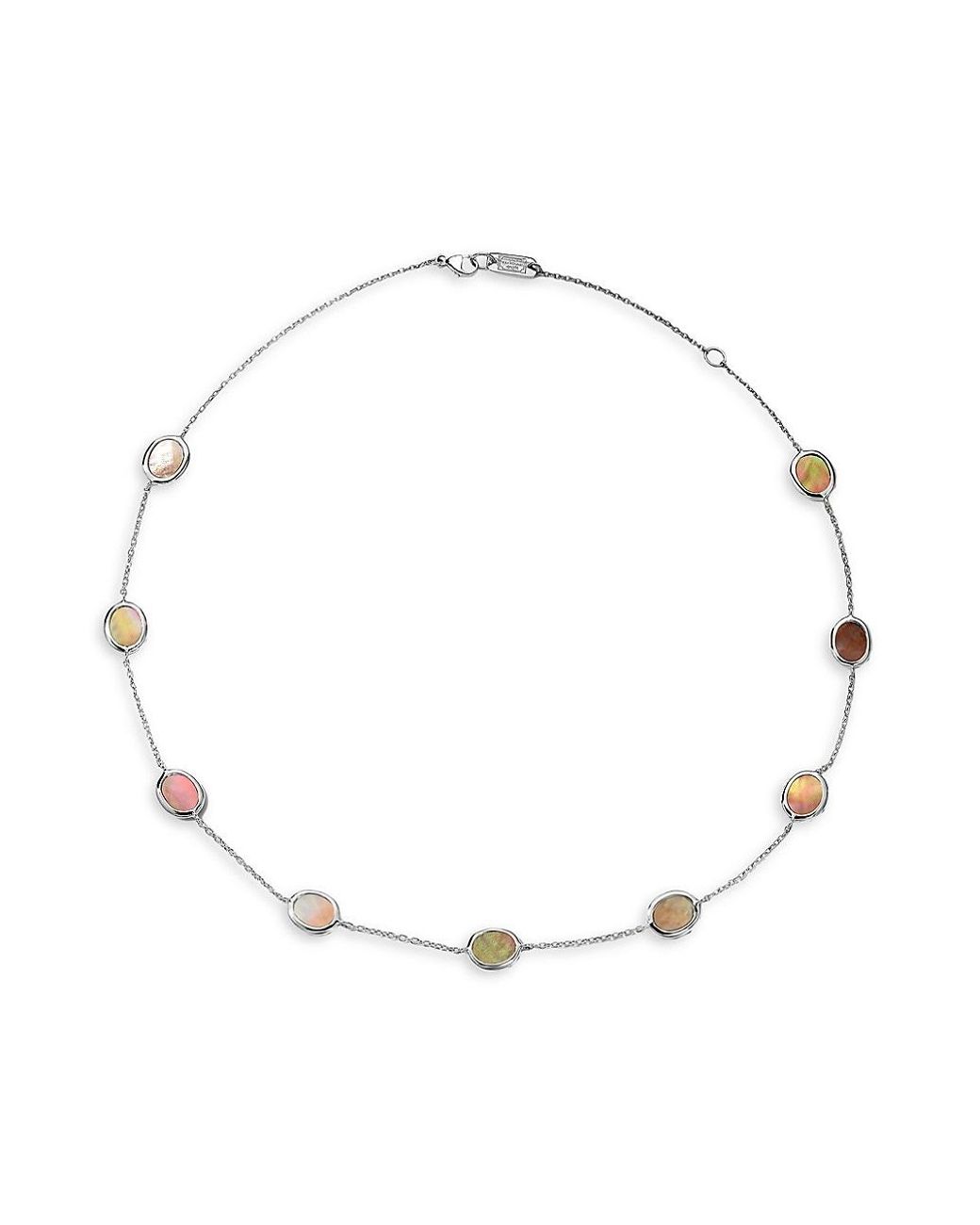 Ippolita Confetti Sterling Silver & Brown Shell Short Station Necklace in  Natural | Lyst