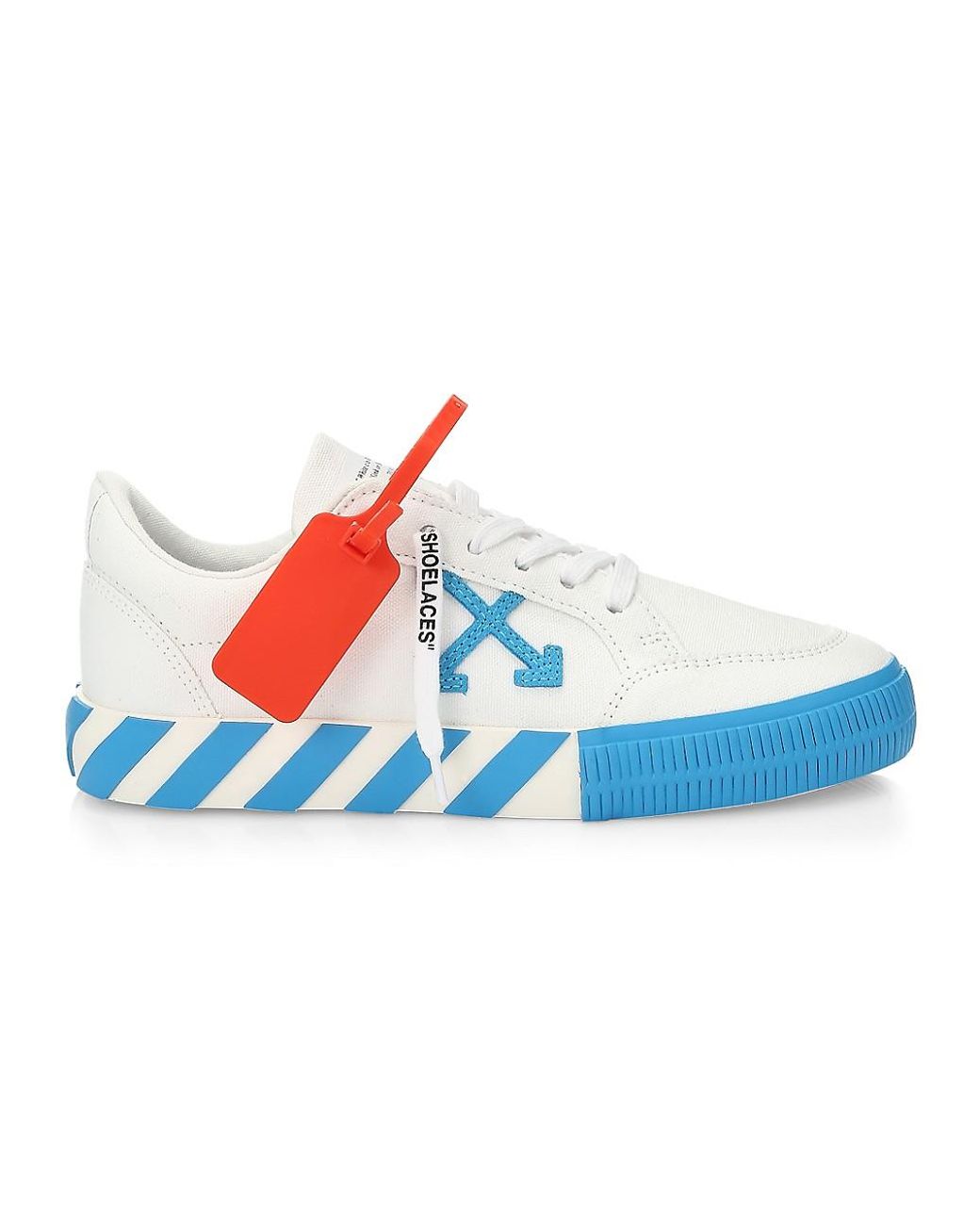 Off-White c/o Virgil Abloh Arrow Low-top Neon Canvas Sneakers in Blue ...