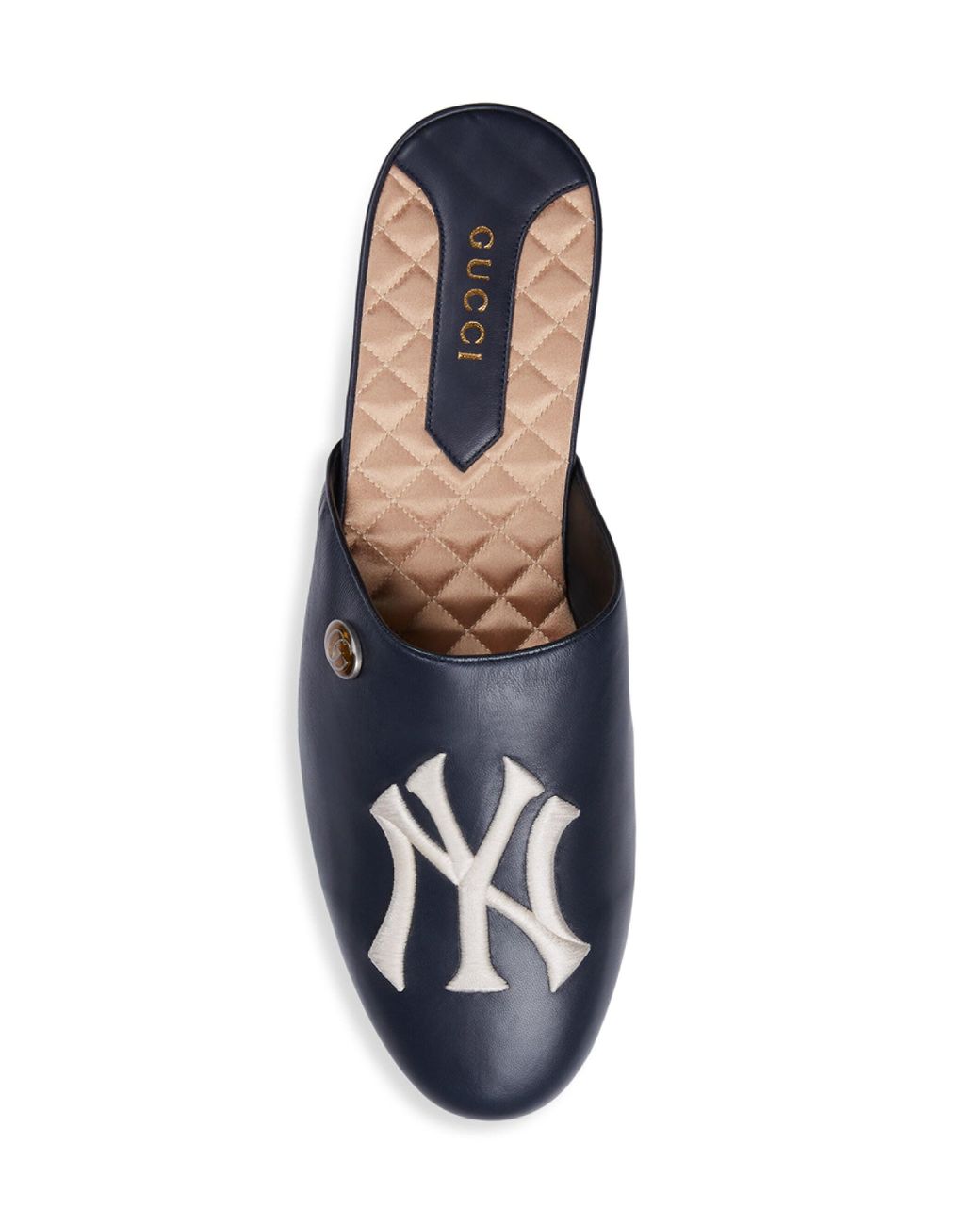 Gucci NY Yankees Leather Slippers