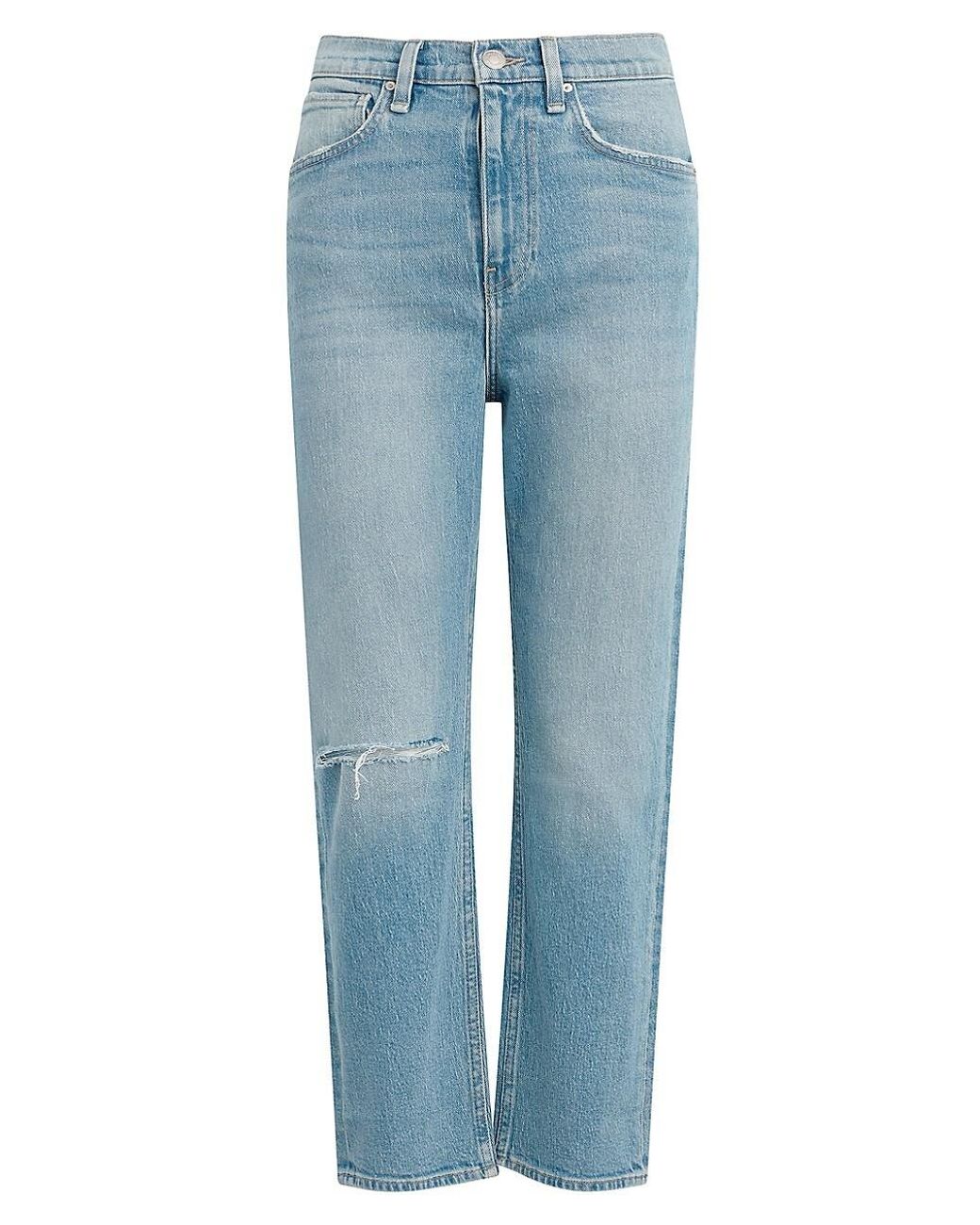Hudson Jeans Jade High-rise Straight-leg Jeans in Blue | Lyst