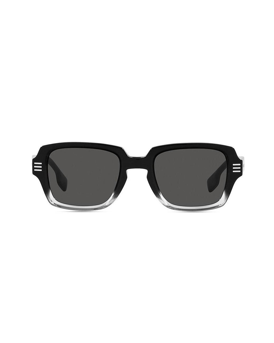 Burberry Be4349 51mm Rectangle Sunglasses in Black for Men Lyst
