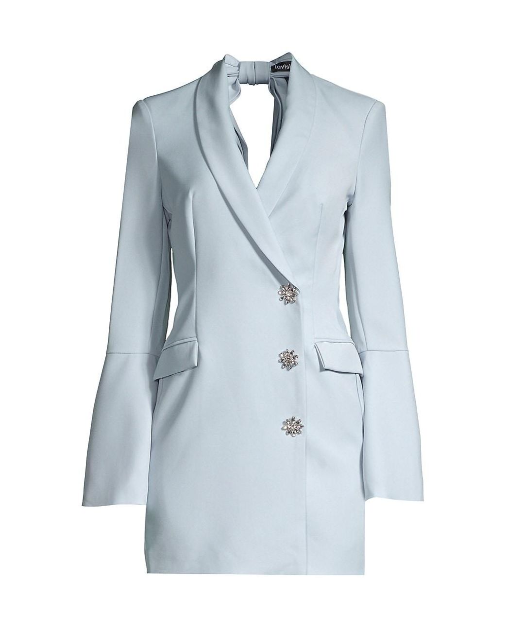 Lavish Alice Back Bow Blazer Dress in Blue | Lyst