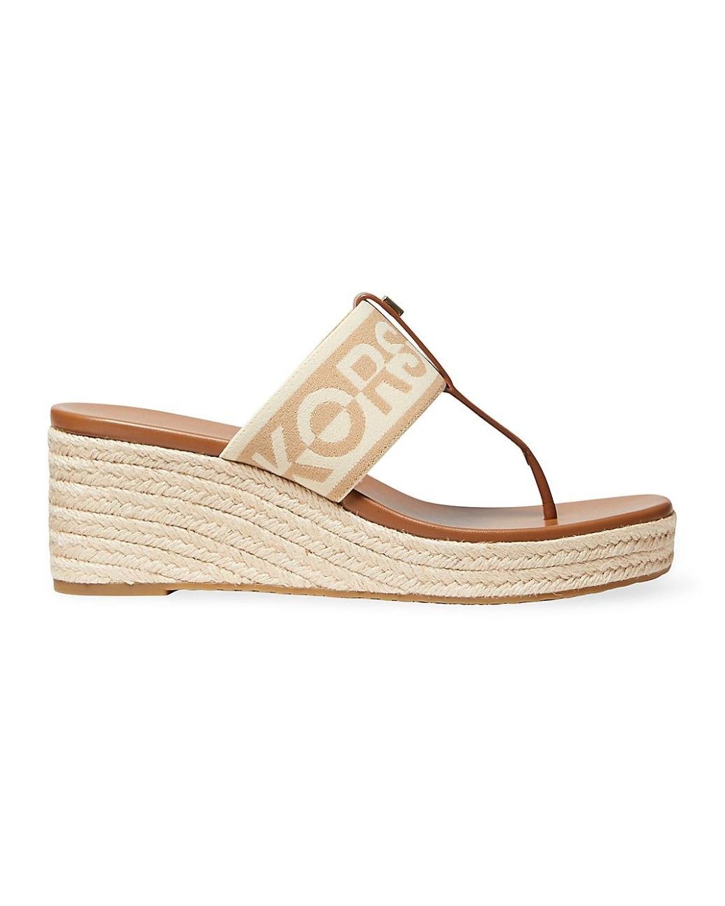 MICHAEL Michael Kors Verity Logo Wedge Thong Sandals Lyst