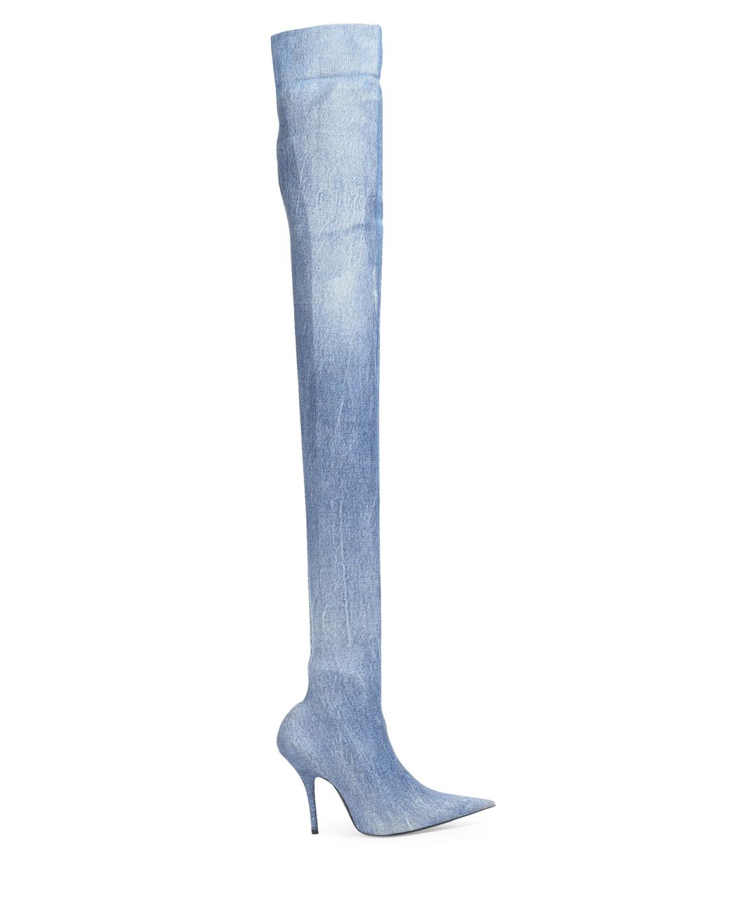Balenciaga Denim Print Knife Thigh-high 
