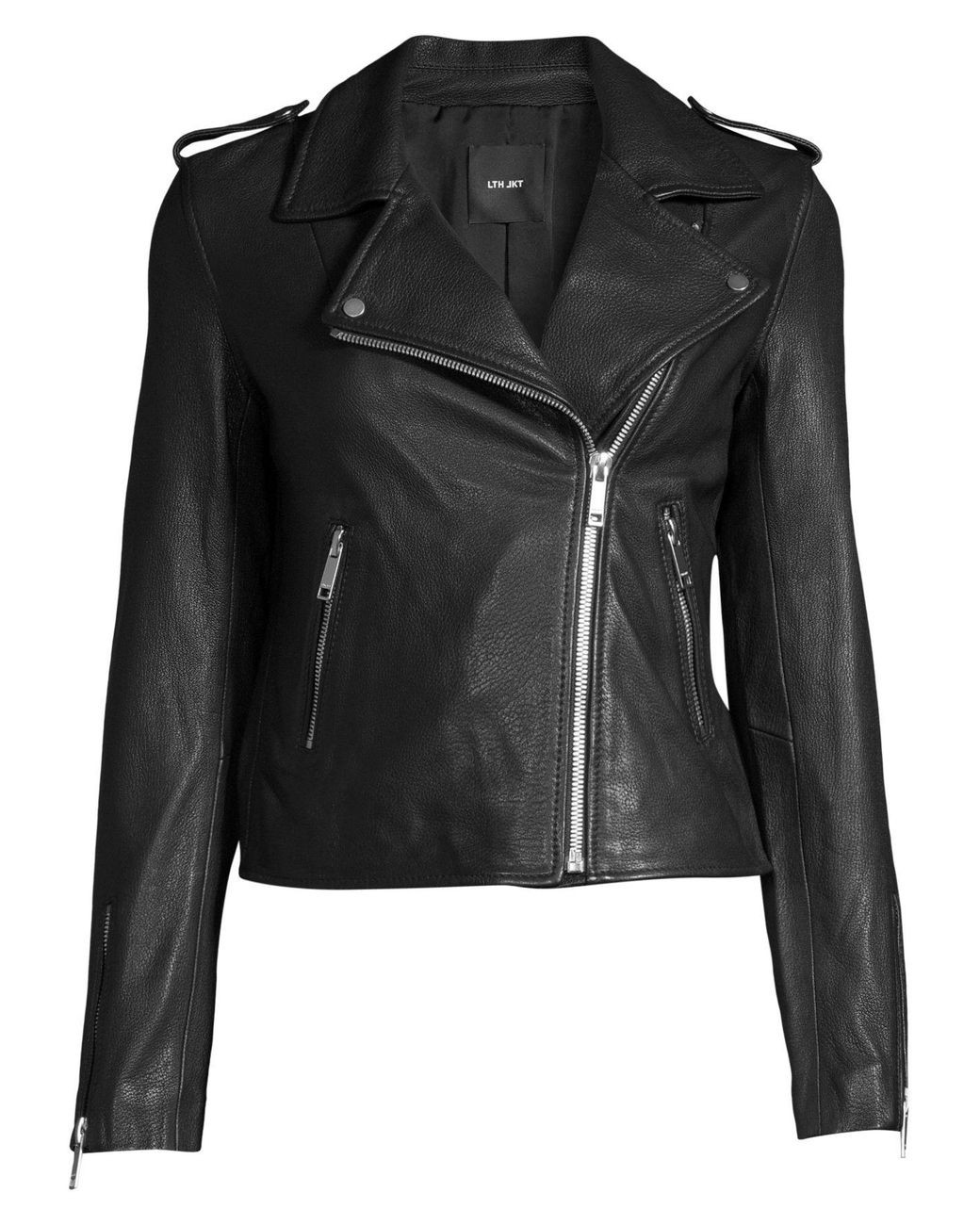LTH JKT Kas Modern Leather Biker Jacket in Black - Lyst