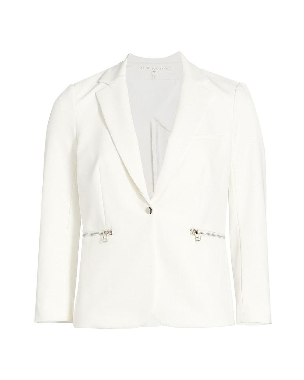 Veronica Beard Core Scuba Schoolboy Jacket in White - Lyst