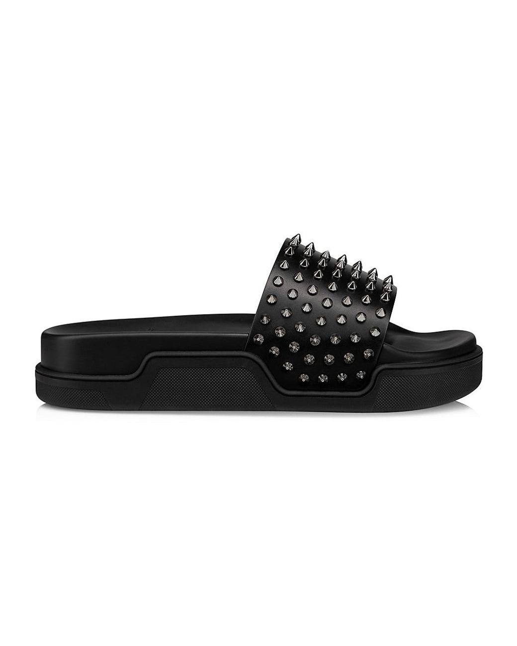christian louboutin slides black
