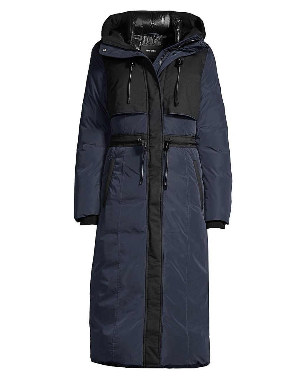 Mackage Leanne Leathertrim Coat in Blue Lyst