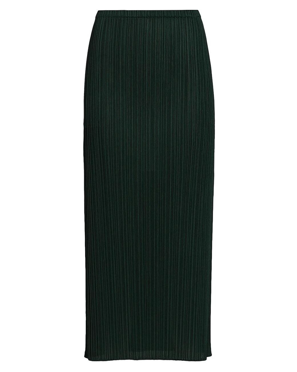 Pleats Please Issey Miyake New Colorful Basics Midi Skirt in Green | Lyst