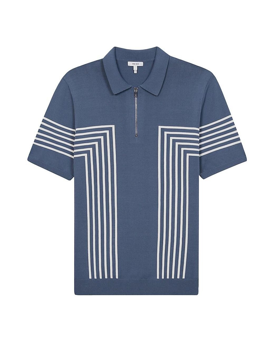 Reiss Synthetic Jasper Short-sleeve Shirt in Blue for Men | Lyst