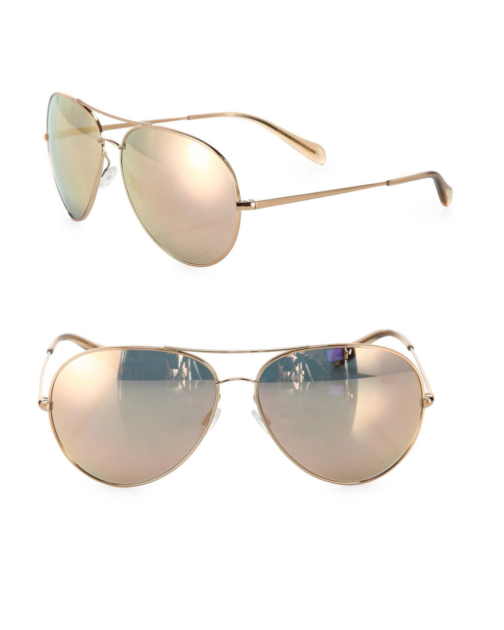 Details about   Oliver Peoples Sunglasses OV120101 Sayer 63-14-138 Rose Gold/blue Lense 